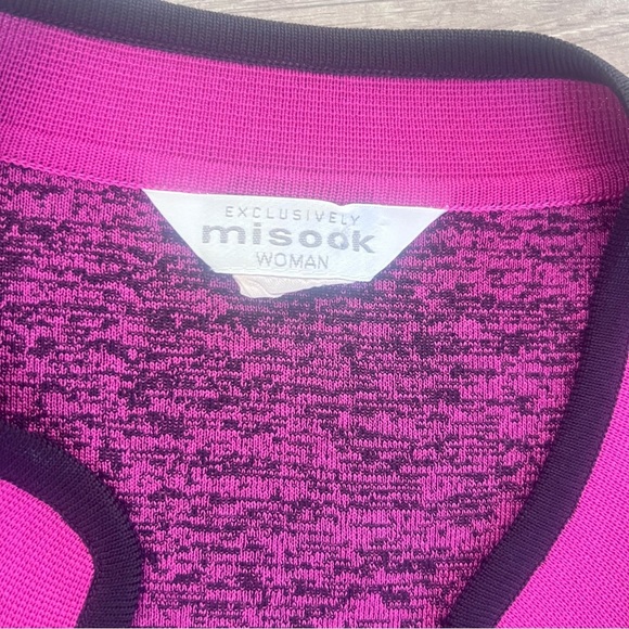 Misook Woman Cardigan Size XL Pink Black - Picture 4 of 8